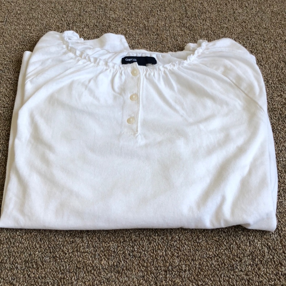 Gap Kids White Button Up Long Sleeve